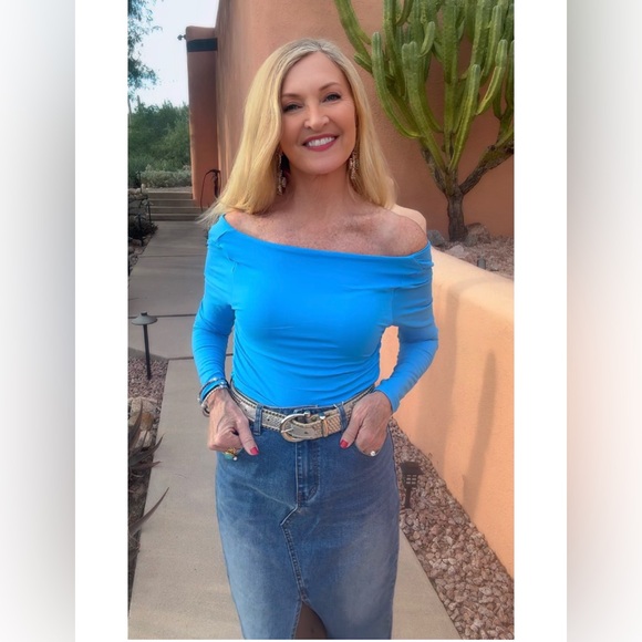 NWT Blue Denim Maxi Skirt-S - Picture 6 of 12